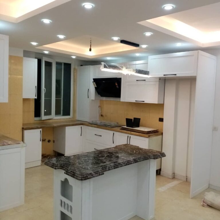 نمونه کار نصب شده کابینت‌های آماده کابینت استوک پیشکاری