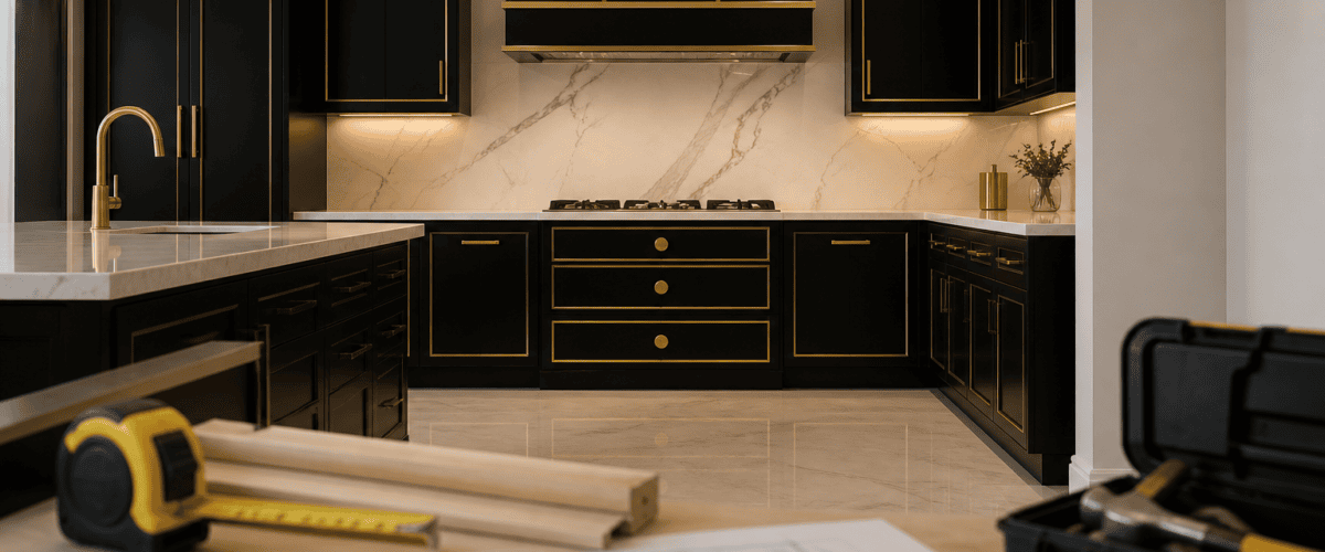 راهنمای جامع خرید کابینت آشپزخانه شامل مراحل اندازه‌گیری، انتخاب جنس و نصب در خانه