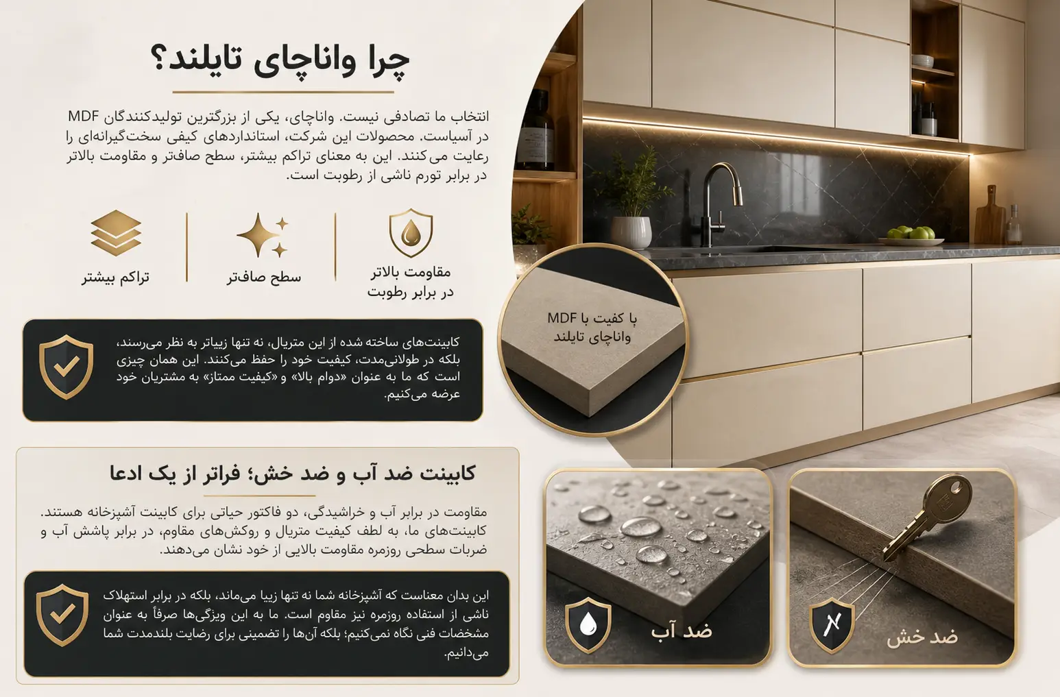چرا واناچای تایلند؟ کابینت ضد خش و ضد آب