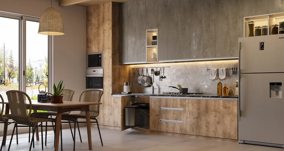 کابینت آشپزخانه بالکن دار
